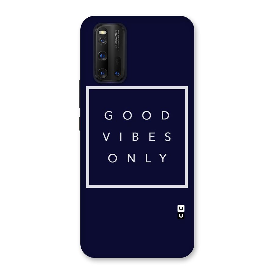 Blue White Vibes Back Case for Vivo iQOO 3