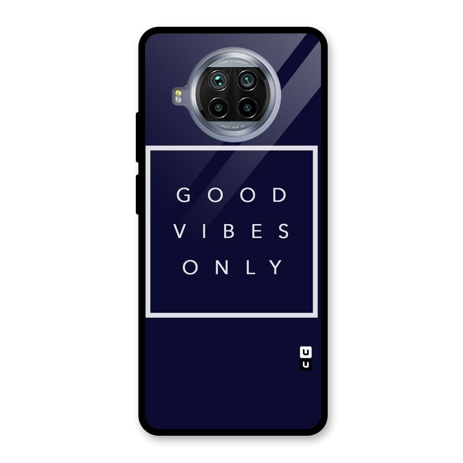 Blue White Vibes Glass Back Case for Mi 10i
