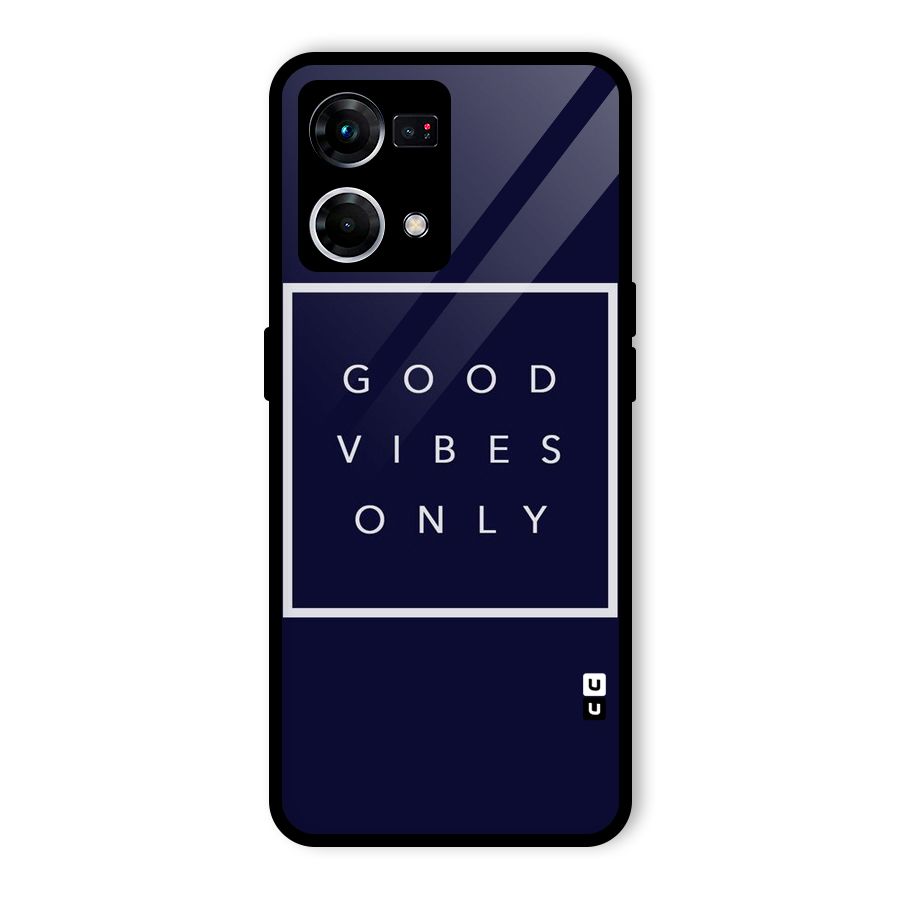 Blue White Vibes Glass Back Case for Oppo F21 Pro 5G