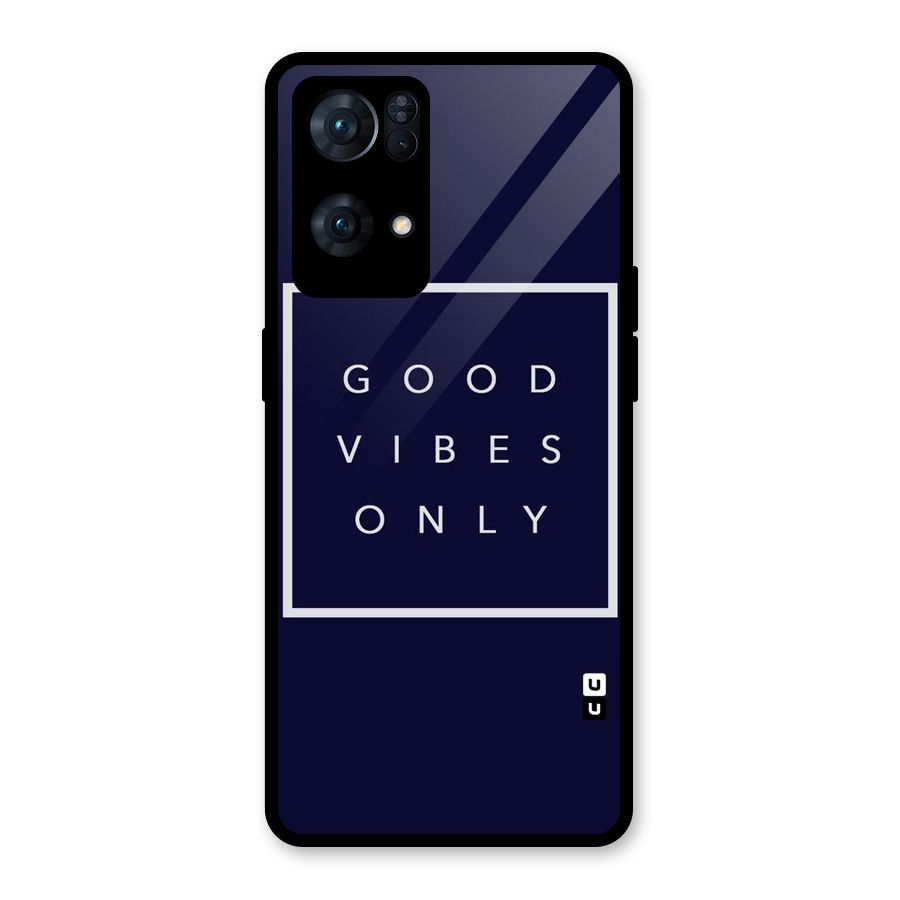 Blue White Vibes Glass Back Case for Oppo Reno7 Pro 5G