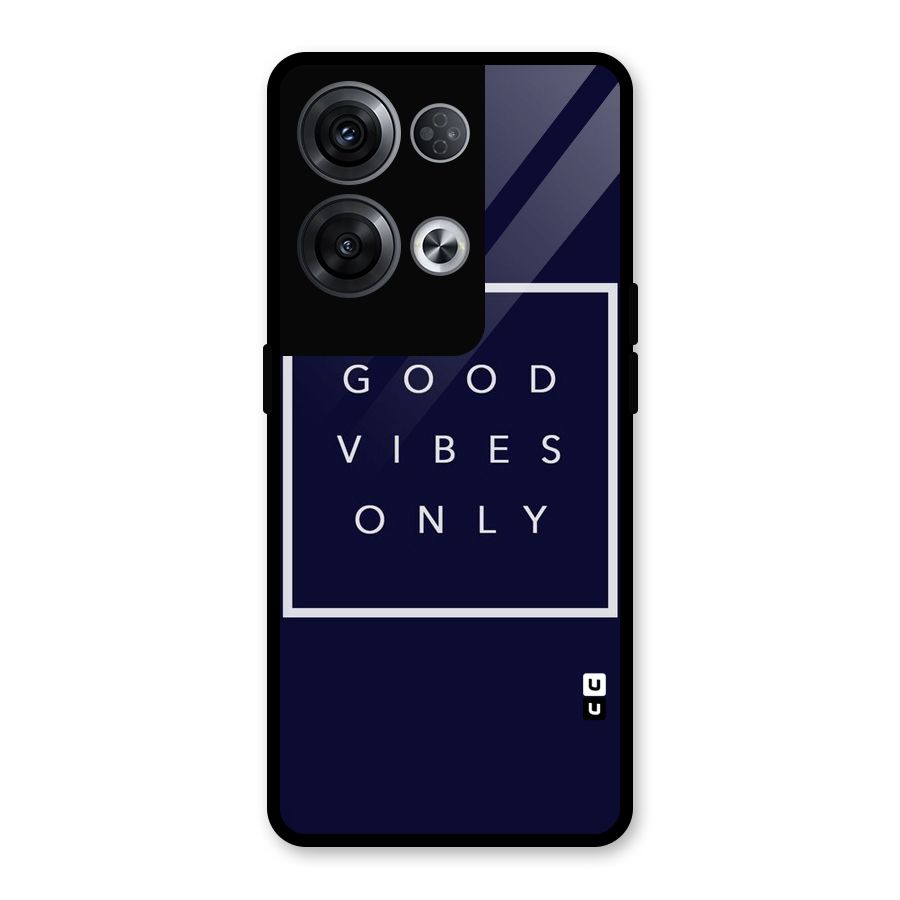 Blue White Vibes Glass Back Case for Oppo Reno8 Pro 5G