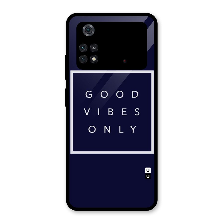 Blue White Vibes Glass Back Case for Poco M4 Pro 4G