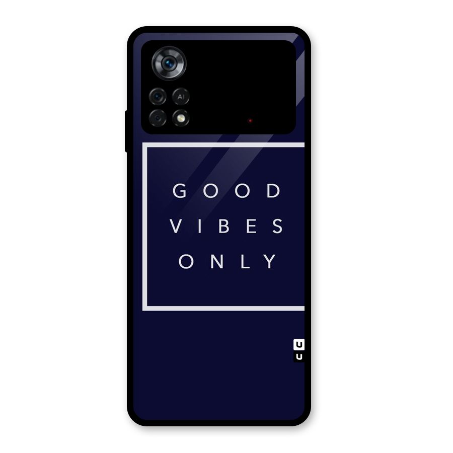 Blue White Vibes Glass Back Case for Poco X4 Pro 5G