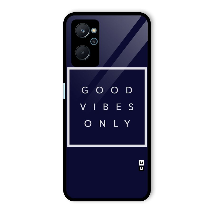 Blue White Vibes Glass Back Case for Realme 9i