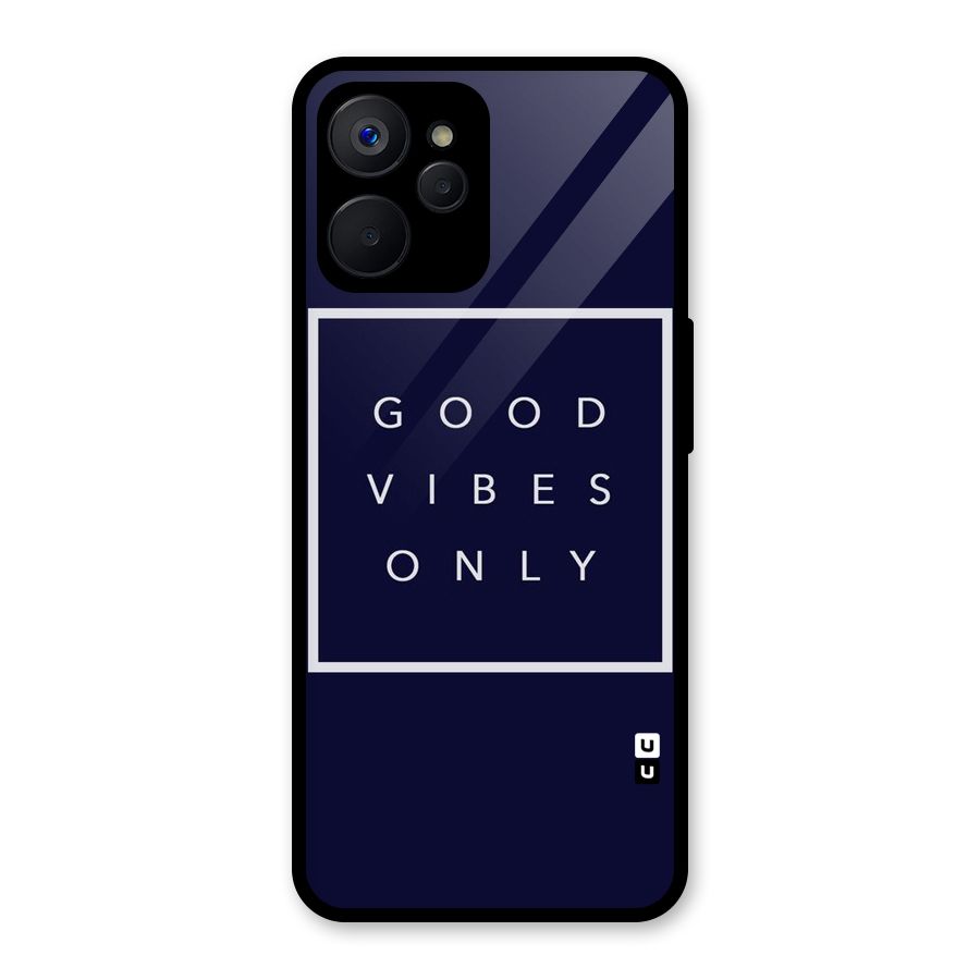 Blue White Vibes Glass Back Case for Realme 9i 5G