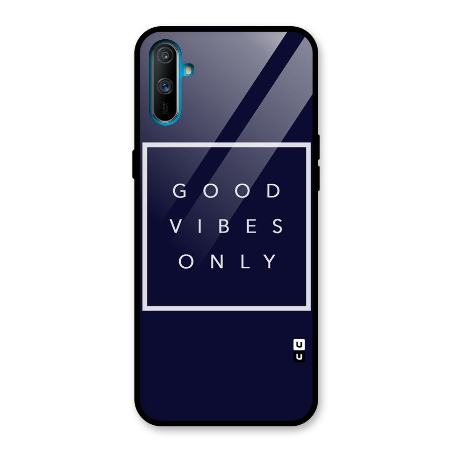 Blue White Vibes Glass Back Case for Realme C3