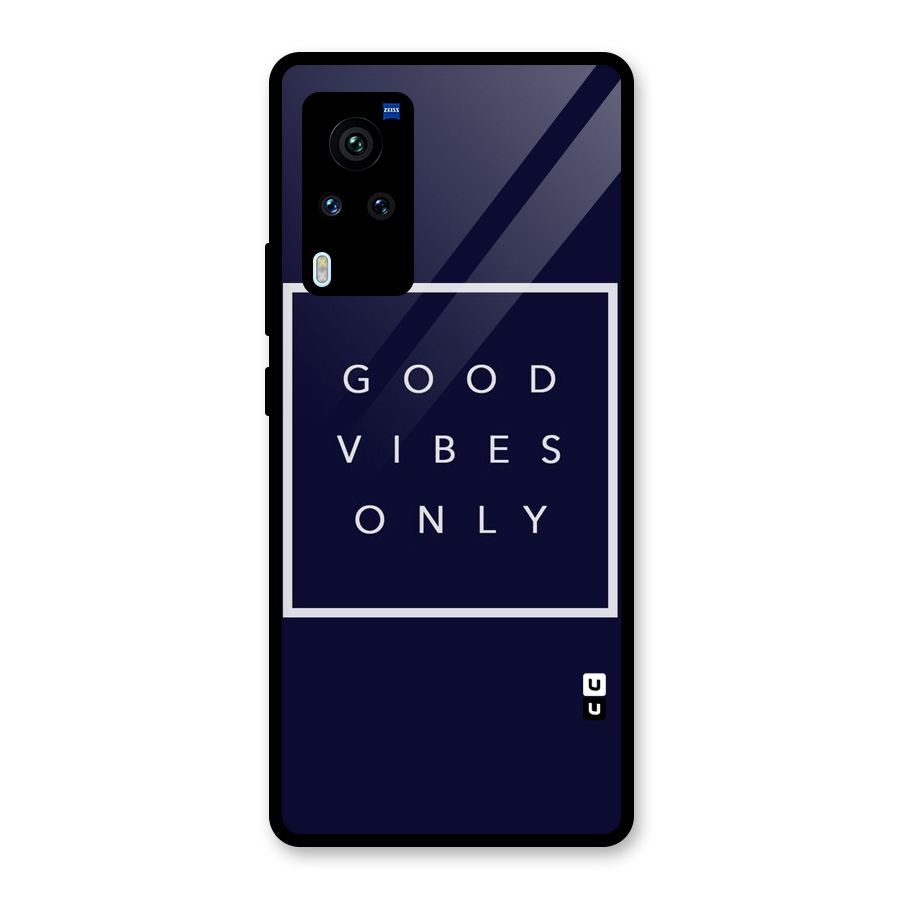 Blue White Vibes Glass Back Case for Vivo X60 Pro