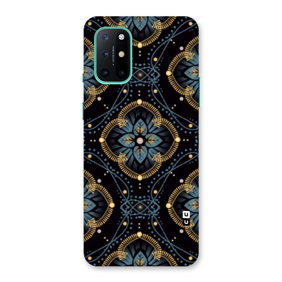 Blue With Black Flower Back Case for OnePlus 8T