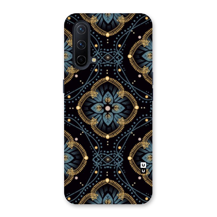 Blue With Black Flower Back Case for OnePlus Nord CE 5G