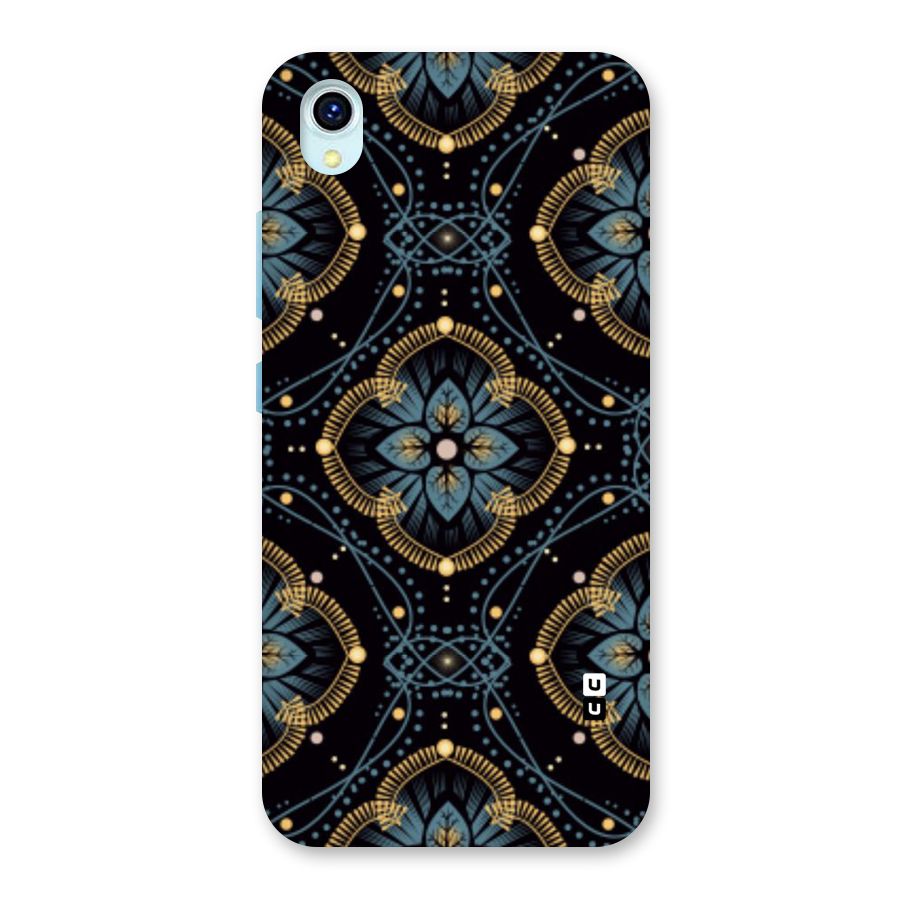 Blue With Black Flower Back Case for Vivo Y1s