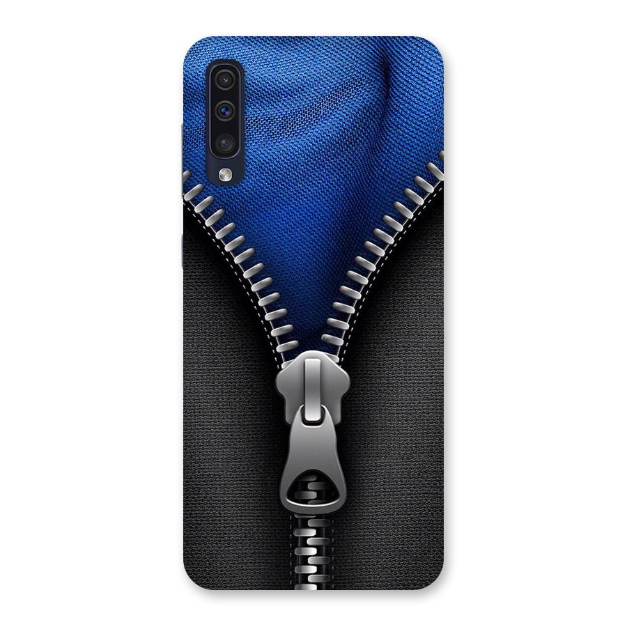 Blue Zipper Back Case for Galaxy A50s
