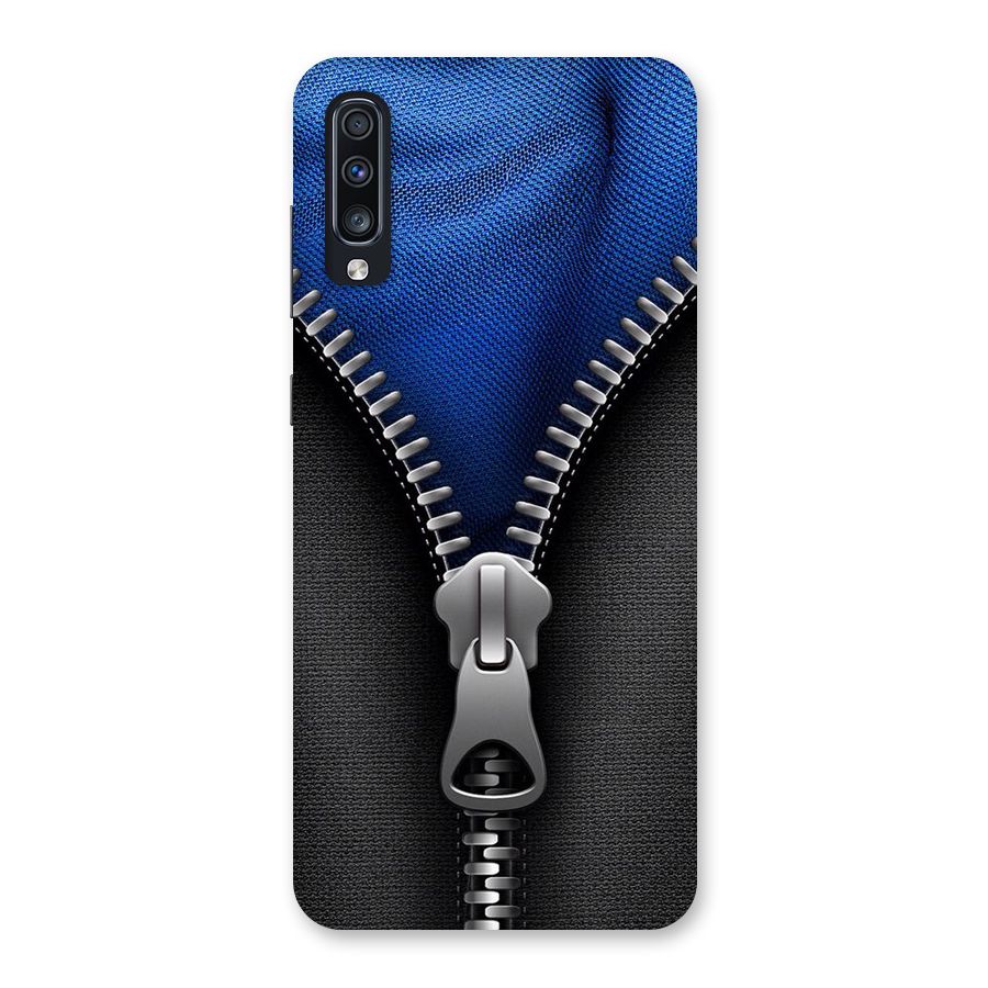 Blue Zipper Back Case for Galaxy A70