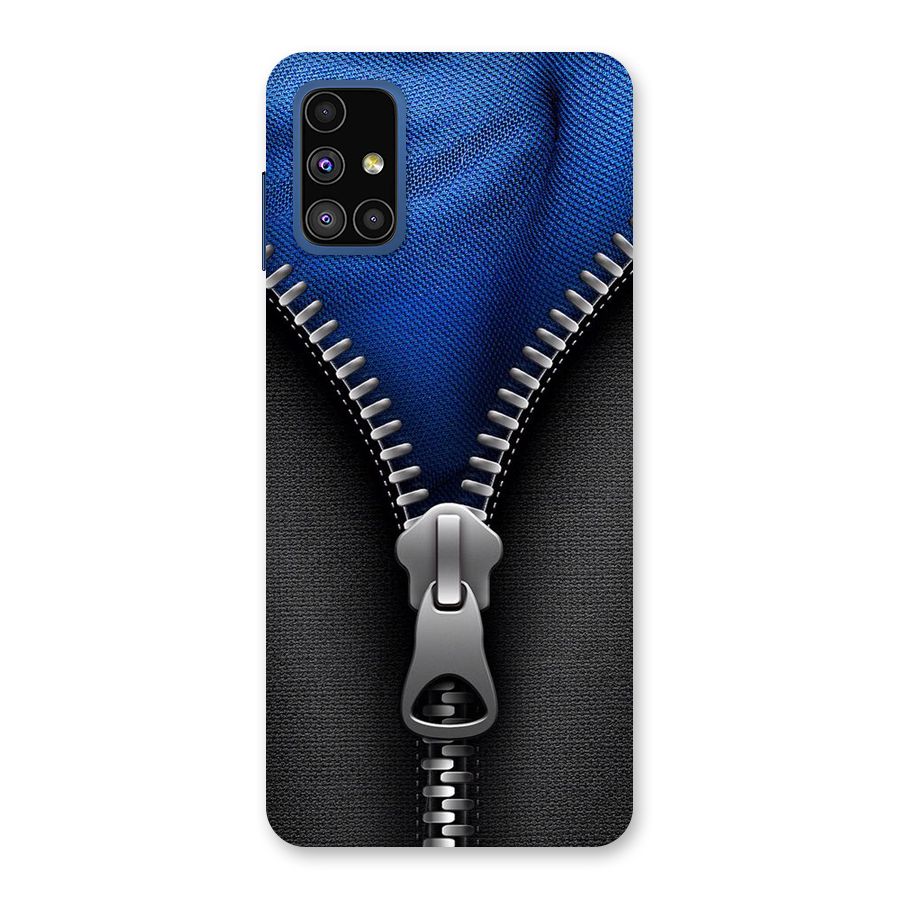 Blue Zipper Back Case for Galaxy M51