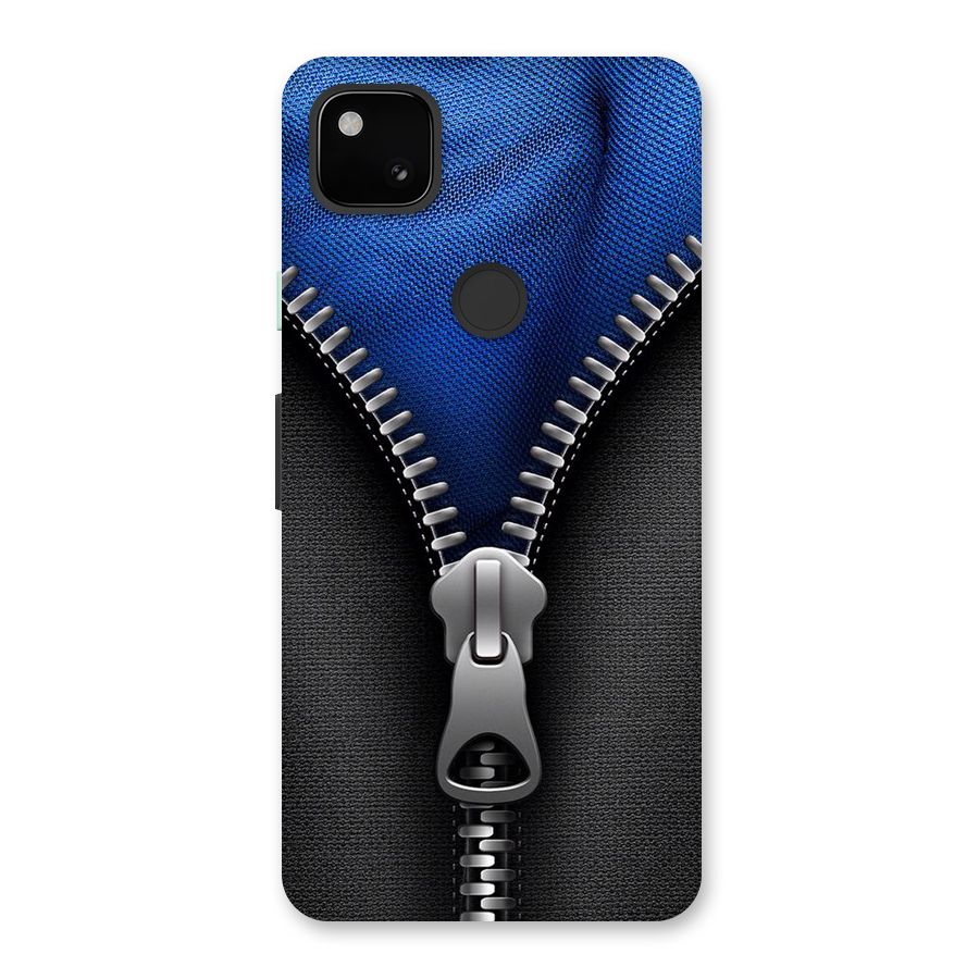 Blue Zipper Back Case for Google Pixel 4a