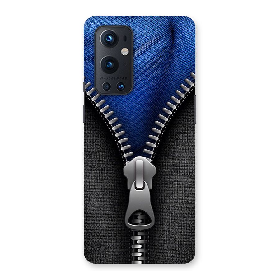 Blue Zipper Back Case for OnePlus 9 Pro
