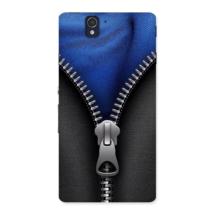 Blue Zipper Back Case for Sony Xperia Z
