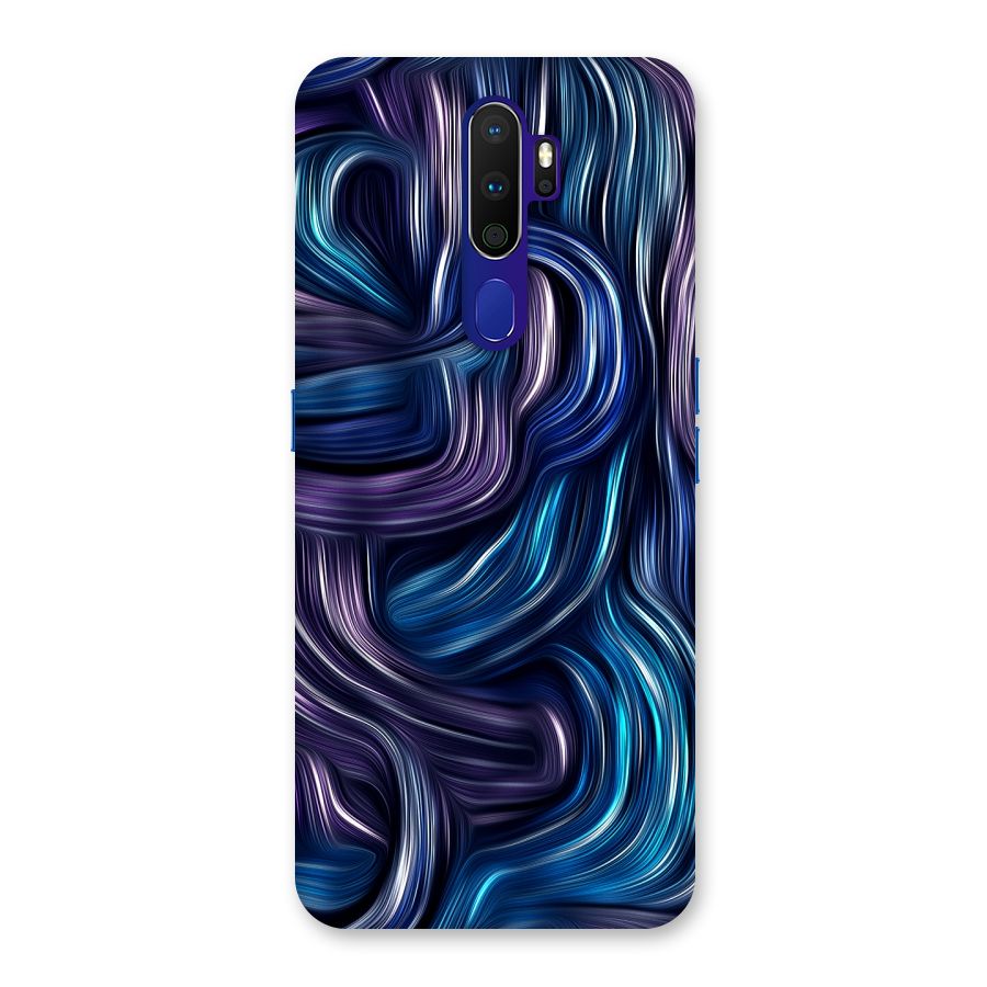 Blue and Purple Oil Paint Back Case for Oppo A9 (2020)
