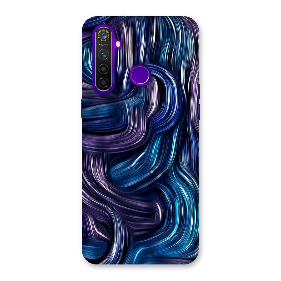 Blue and Purple Oil Paint Back Case for Realme 5 Pro