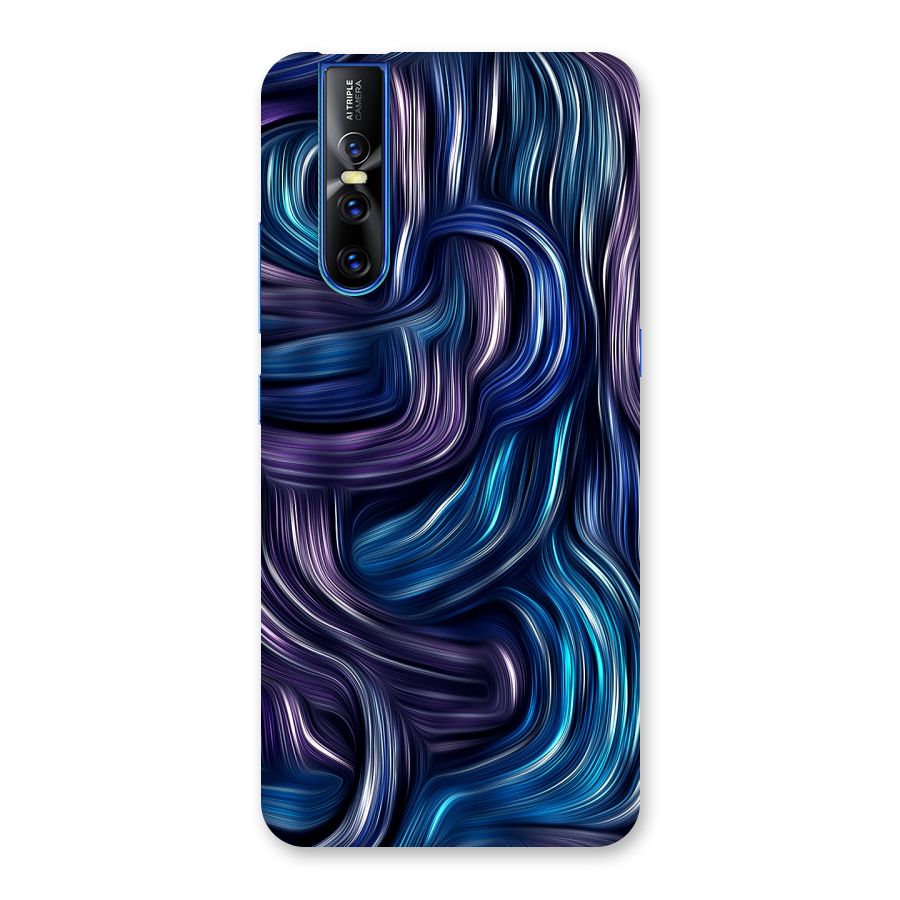 Blue and Purple Oil Paint Back Case for Vivo V15 Pro