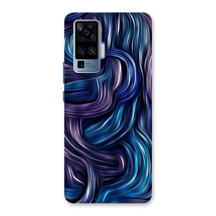 Blue and Purple Oil Paint Back Case for Vivo X50 Pro