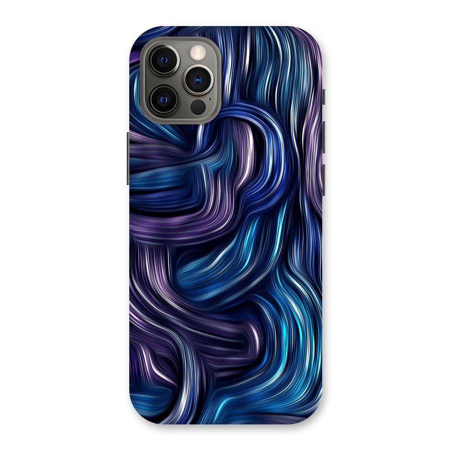 Blue and Purple Oil Paint Back Case for iPhone 12 Pro