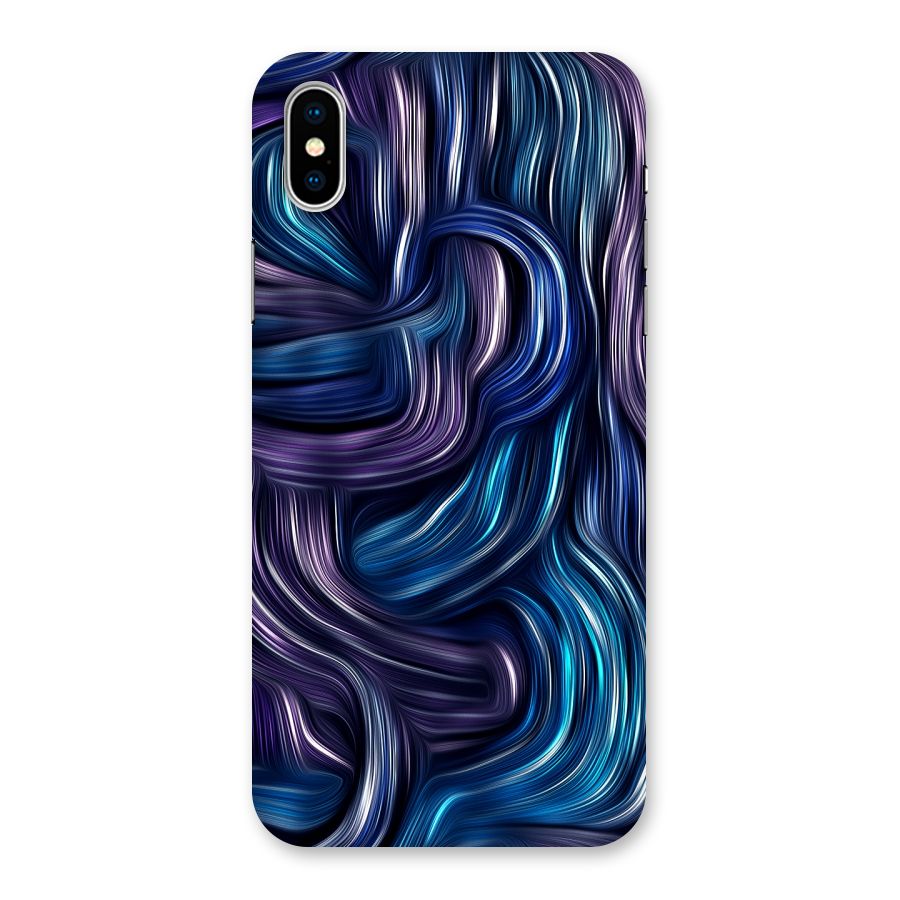 Blue and Purple Oil Paint Back Case for iPhone XS