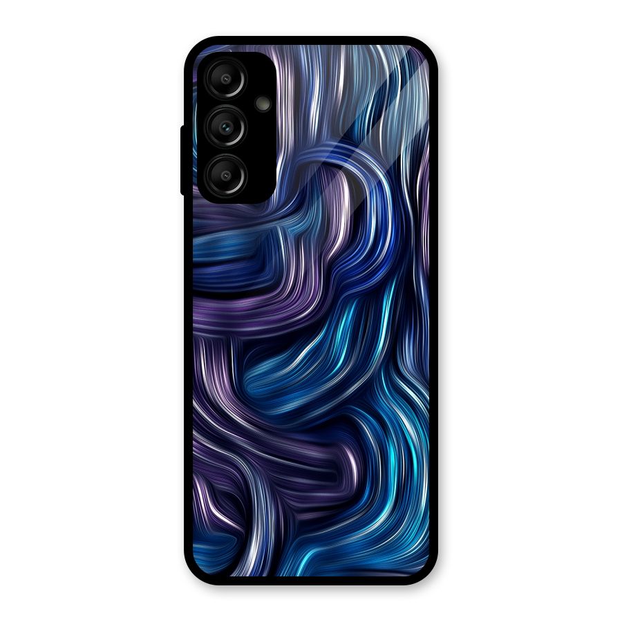 Blue and Purple Oil Paint Glass Back Case for Galaxy A14 5G