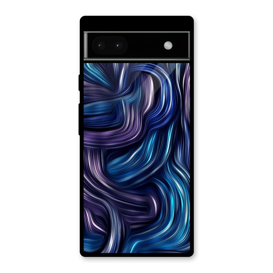 Blue and Purple Oil Paint Glass Back Case for Google Pixel 6a