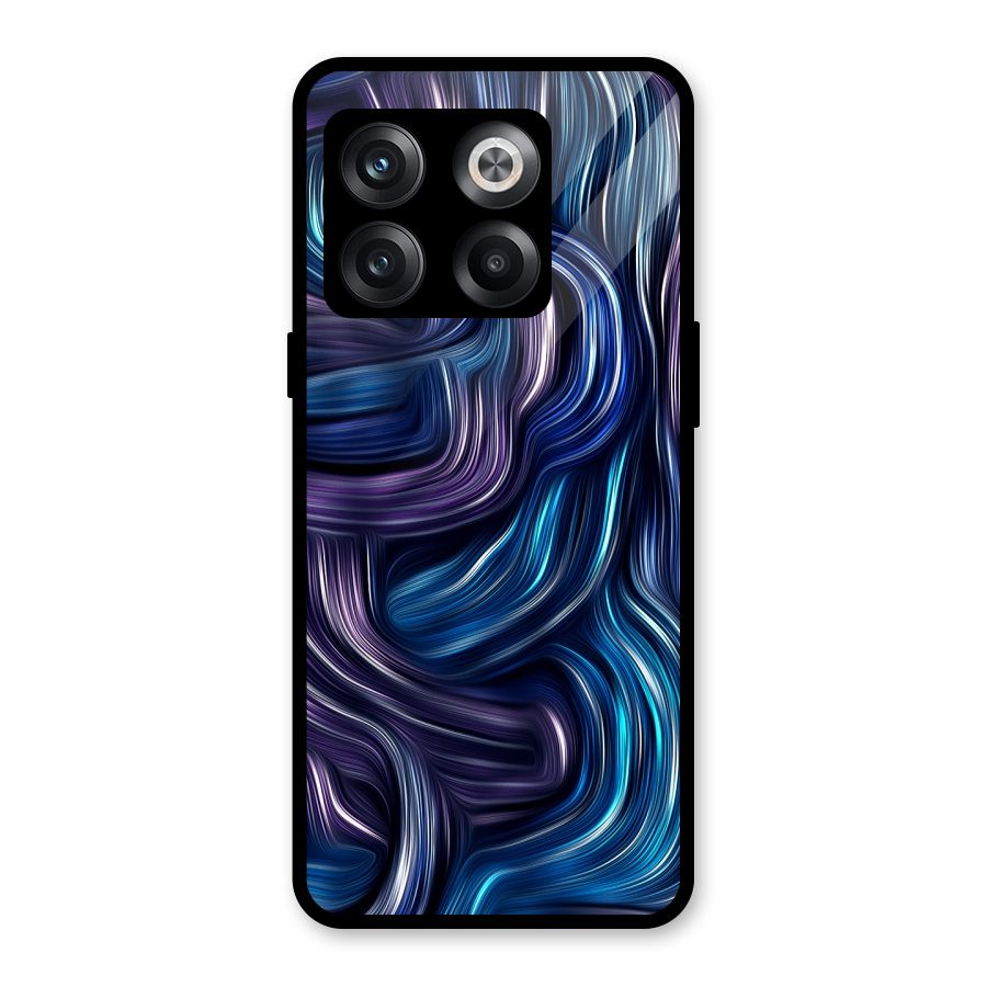 Blue and Purple Oil Paint Glass Back Case for OnePlus 10T
