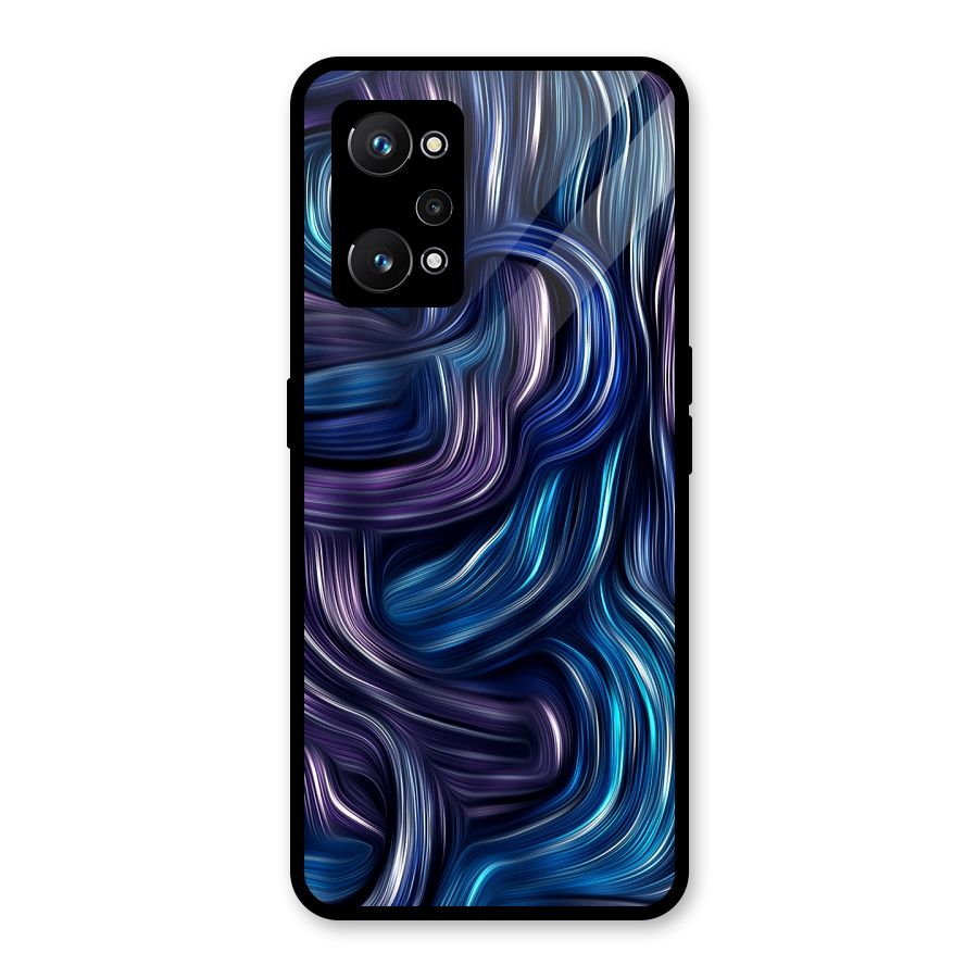 Blue and Purple Oil Paint Glass Back Case for Realme GT Neo 3T