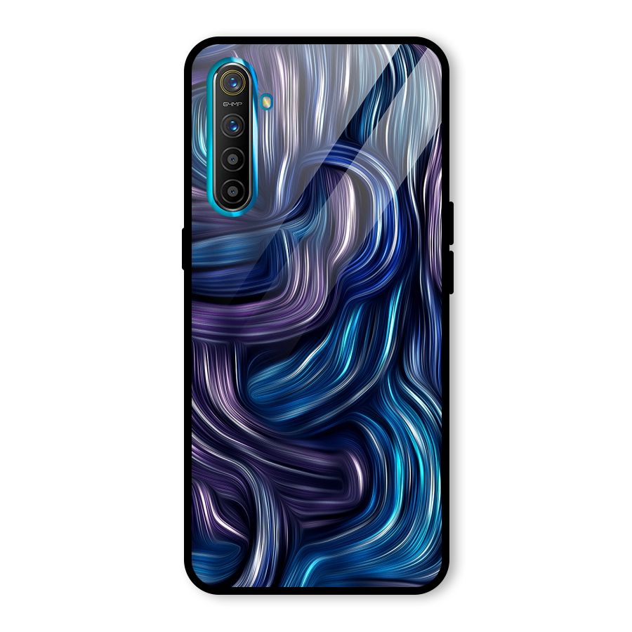Blue and Purple Oil Paint Glass Back Case for Realme XT