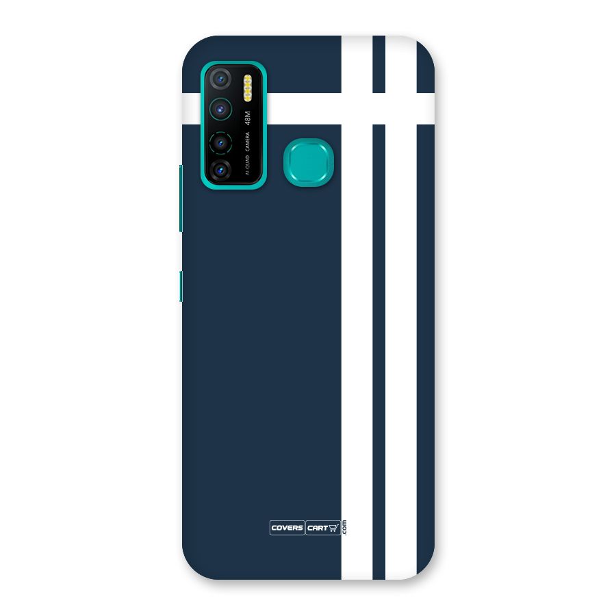 Blue and White Back Case for Infinix Hot 9 Pro