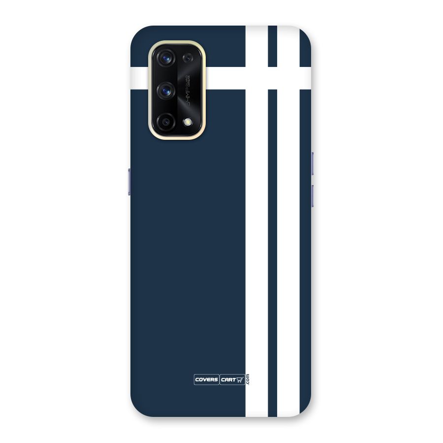 Blue and White Glass Back Case for Realme X7 Pro