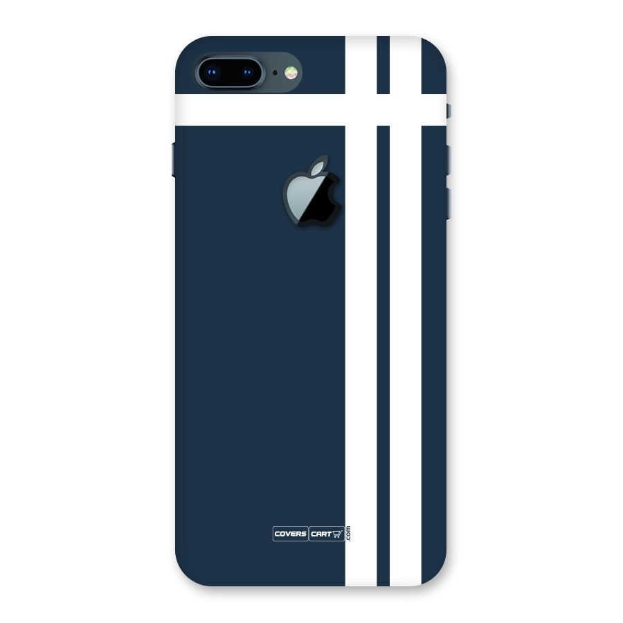 Blue and White Back Case for iPhone 7 Plus Apple Cut