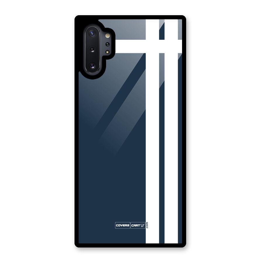 Blue and White Glass Back Case for Galaxy Note 10 Plus