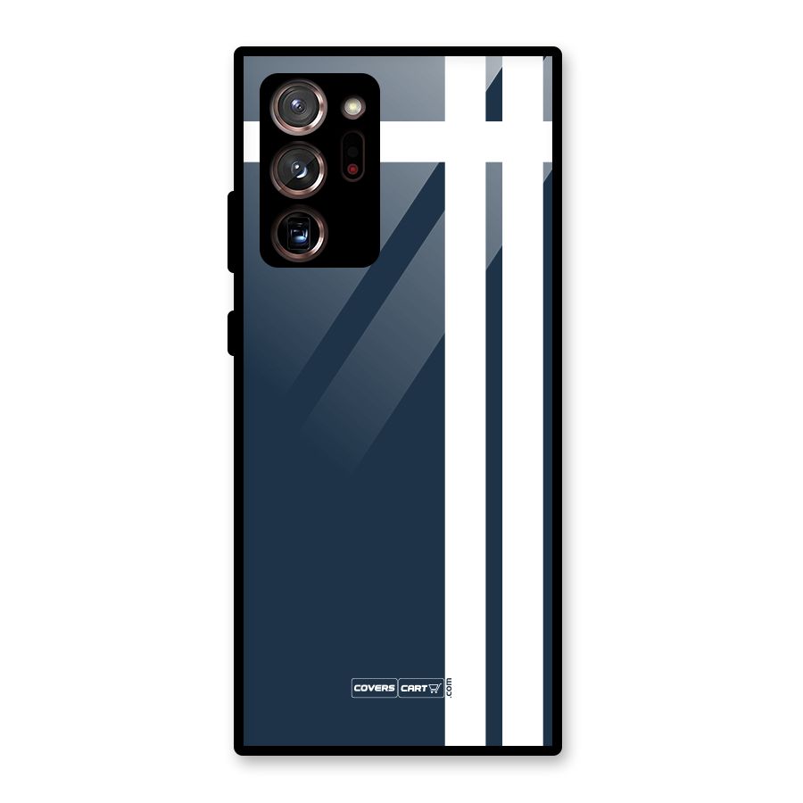 Blue and White Glass Back Case for Galaxy Note 20 Ultra 5G