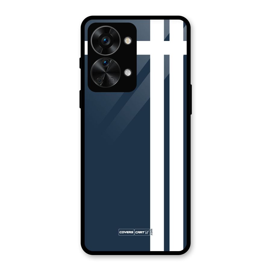 Blue and White Glass Back Case for OnePlus Nord 2T