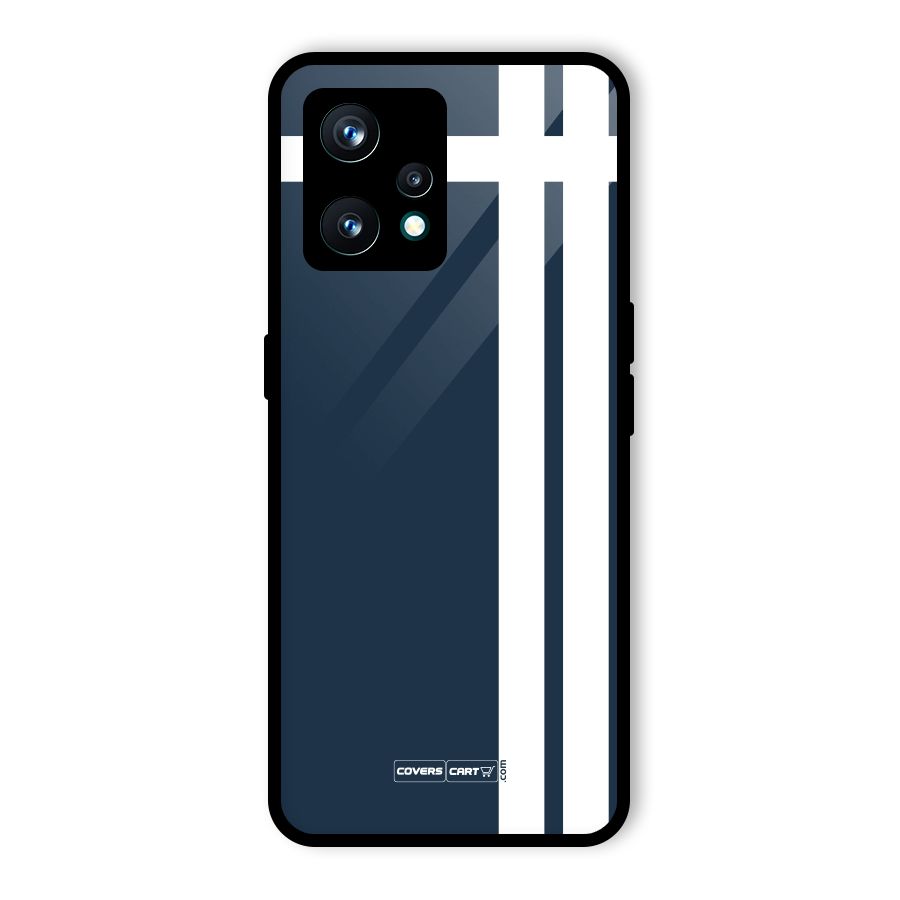 Blue and White Glass Back Case for Realme 9