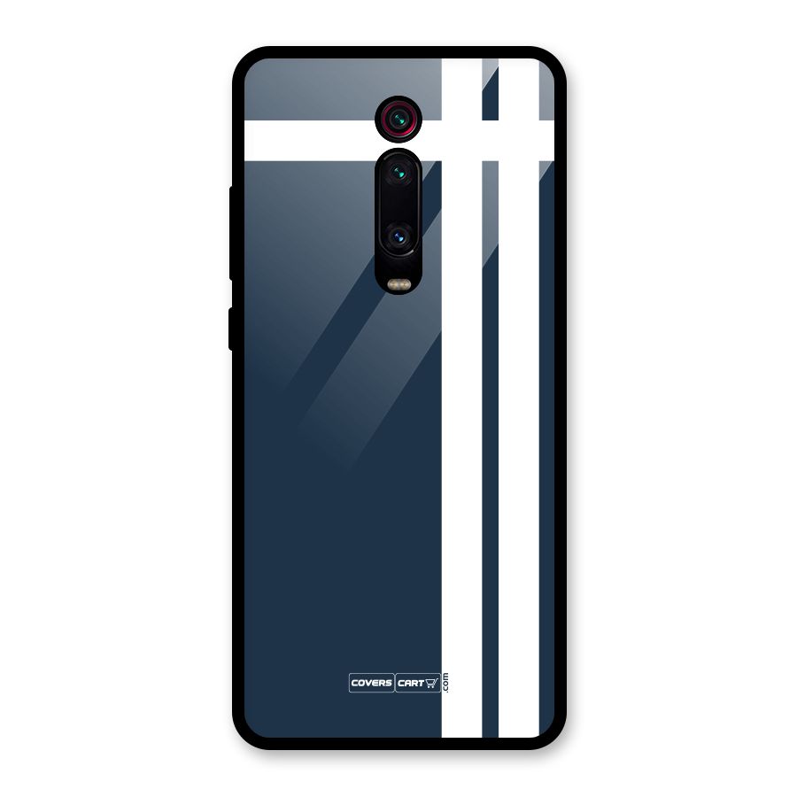 Blue and White Glass Back Case for Redmi K20