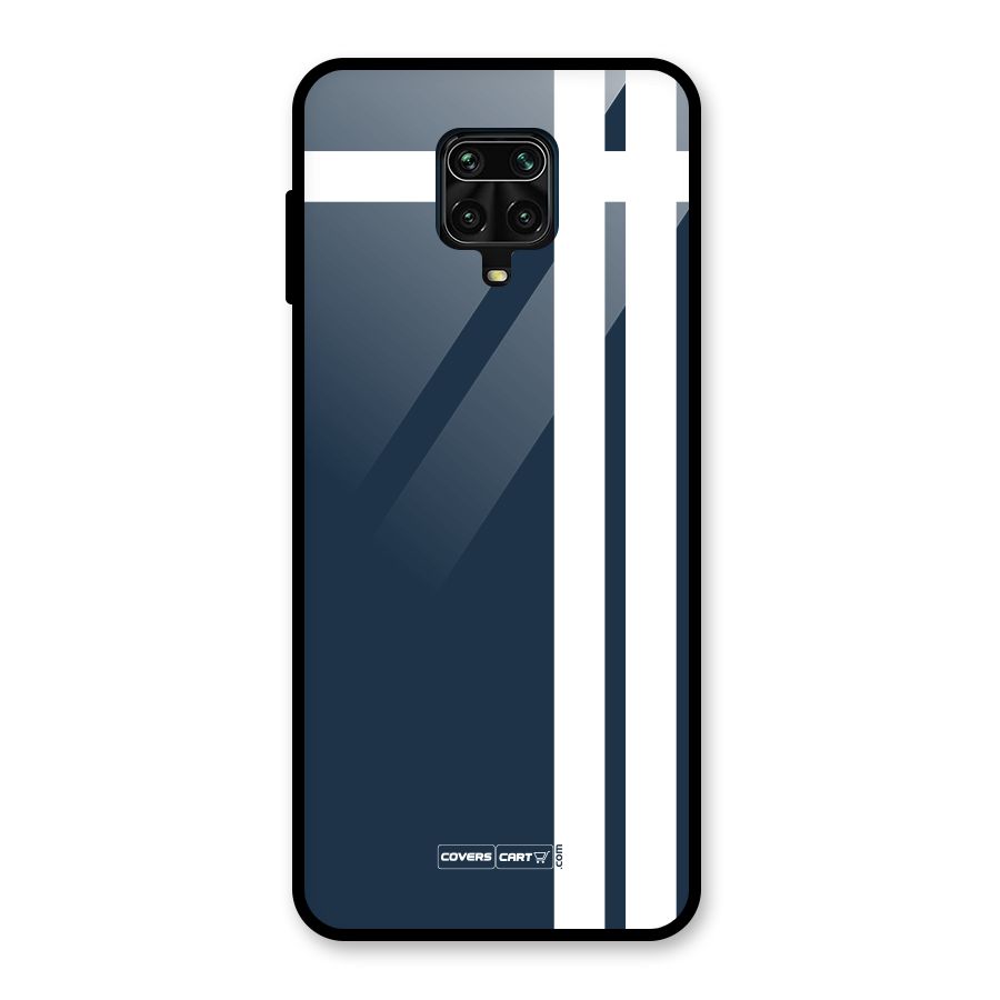 Blue and White Glass Back Case for Redmi Note 10 Lite