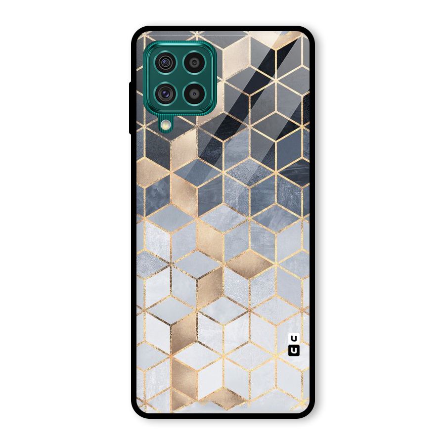 Blues And Golds Glass Back Case for Galaxy F62