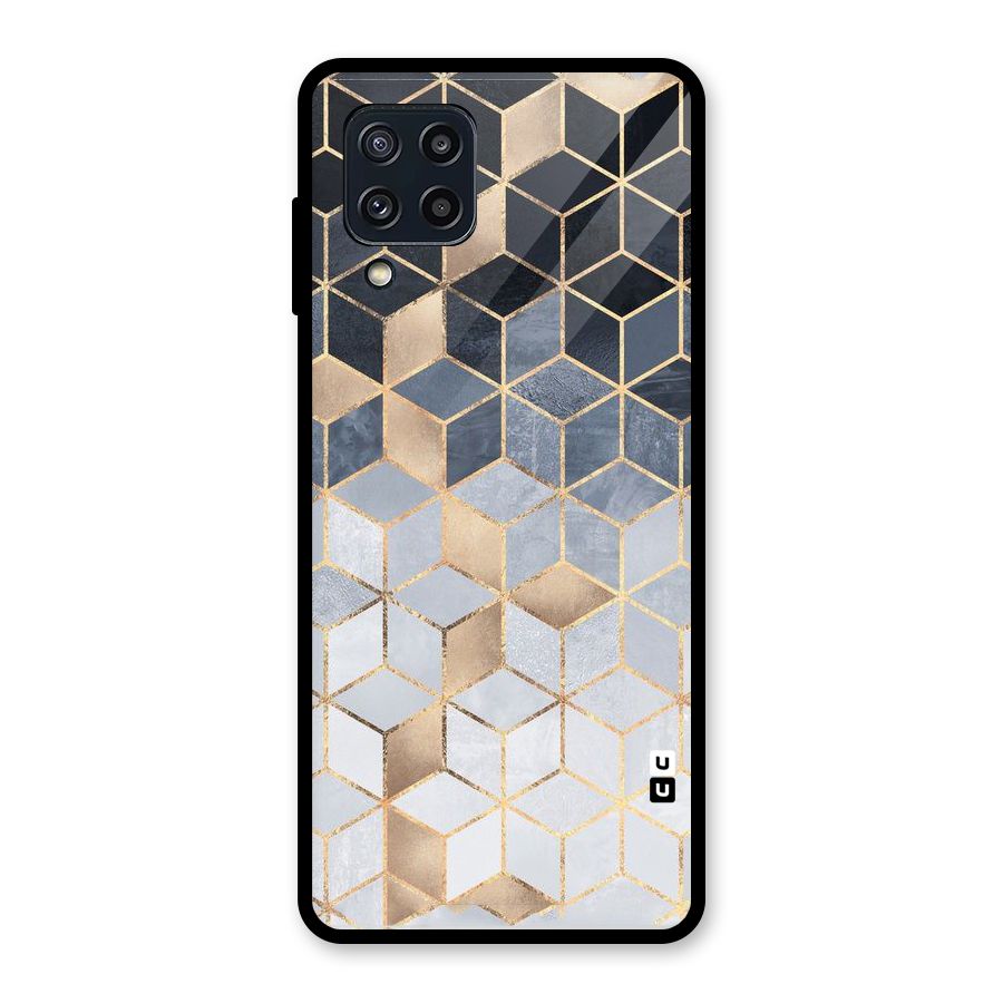 Blues And Golds Glass Back Case for Galaxy M32