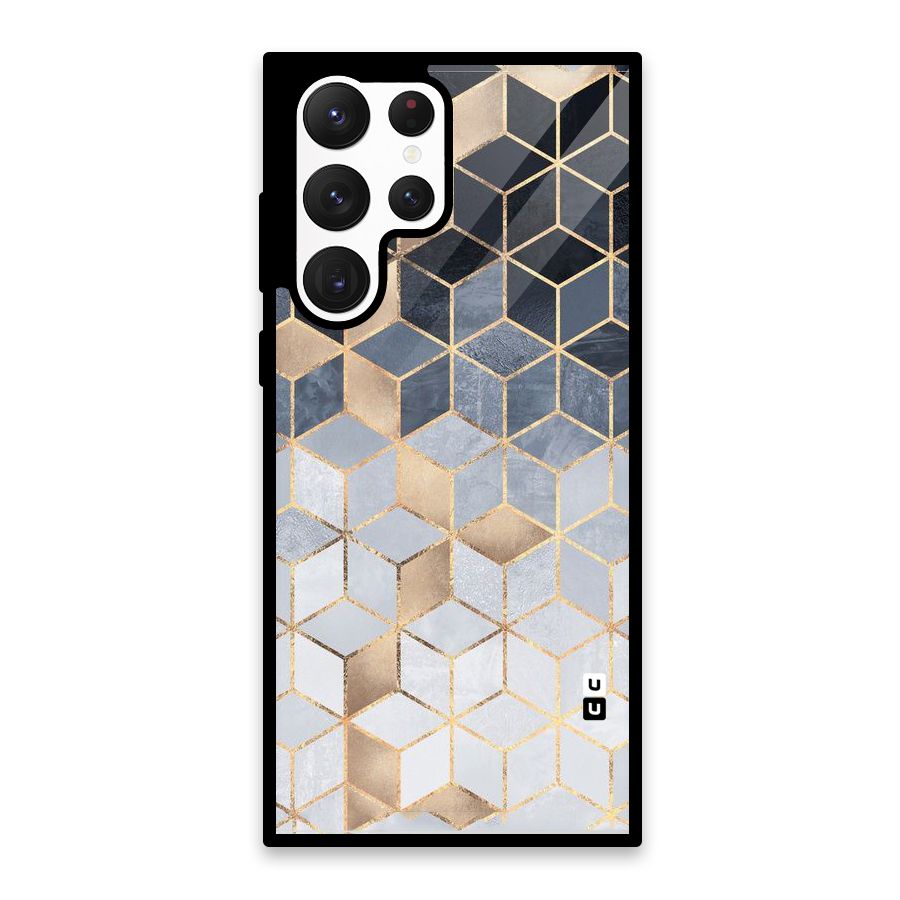 Blues And Golds Glass Back Case for Galaxy S22 Ultra 5G