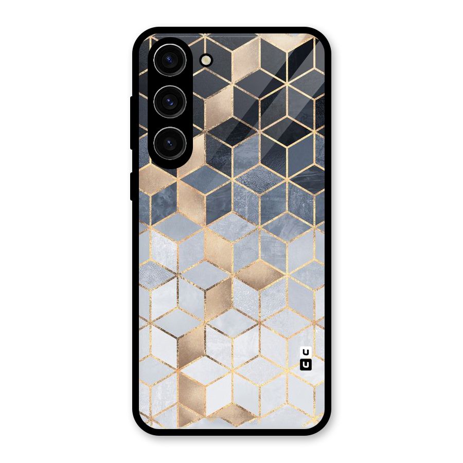 Blues And Golds Glass Back Case for Galaxy S23 Plus