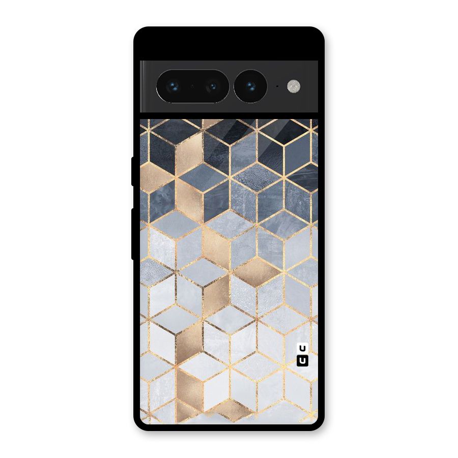 Blues And Golds Glass Back Case for Google Pixel 7 Pro