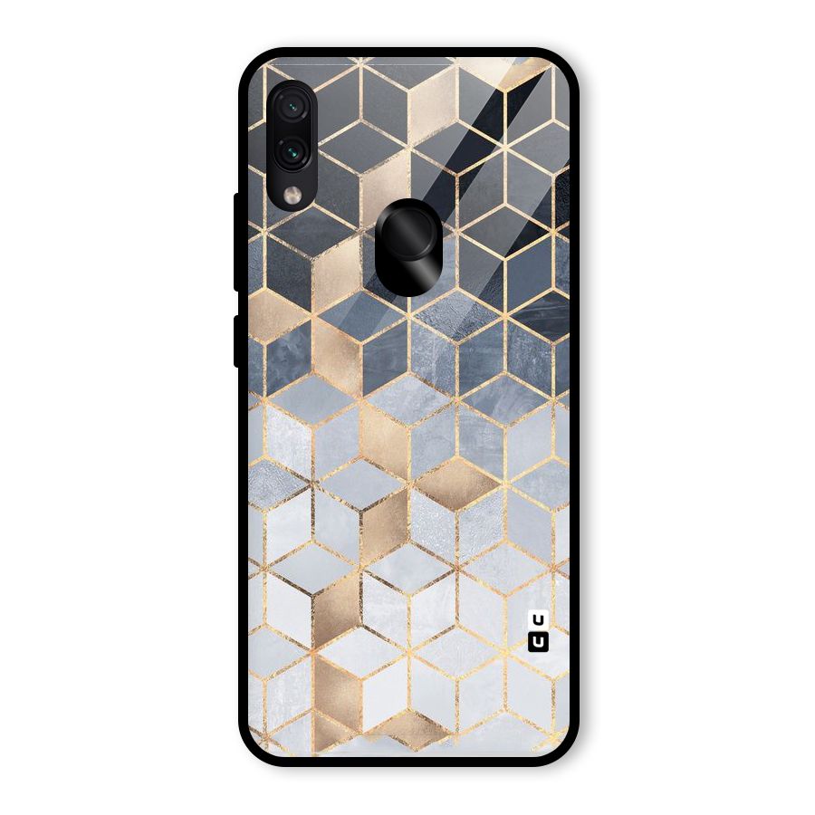 Blues And Golds Glass Back Case for Redmi Note 7