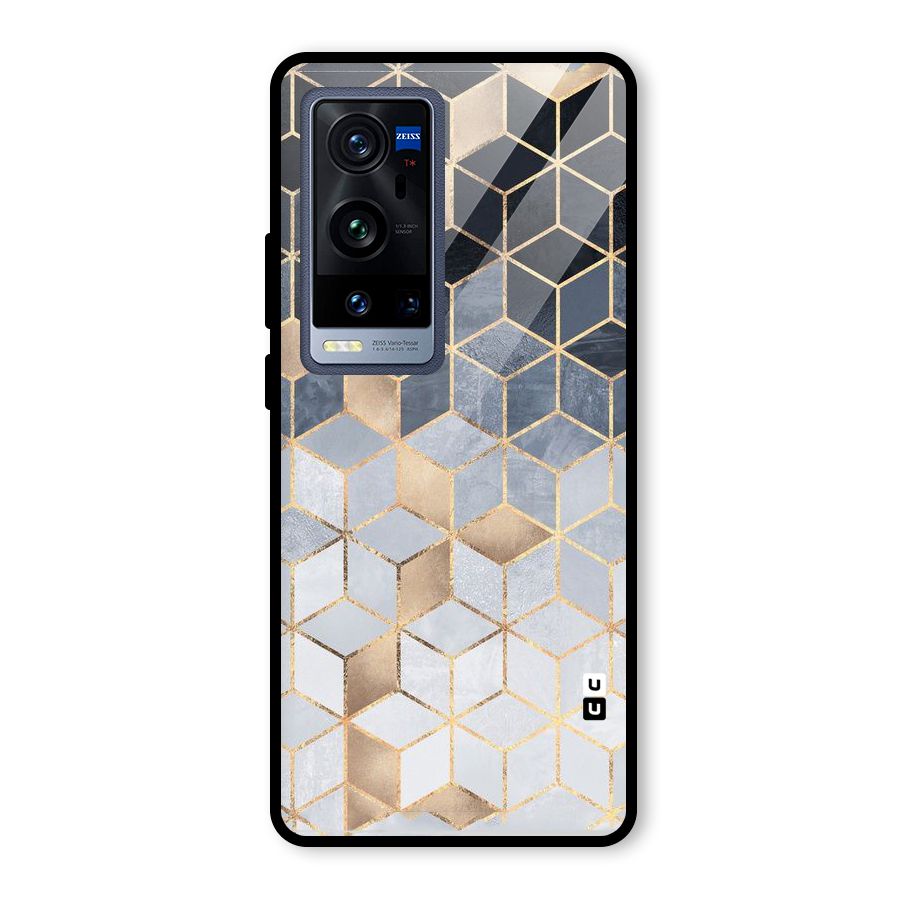 Blues And Golds Glass Back Case for Vivo X60 Pro Plus