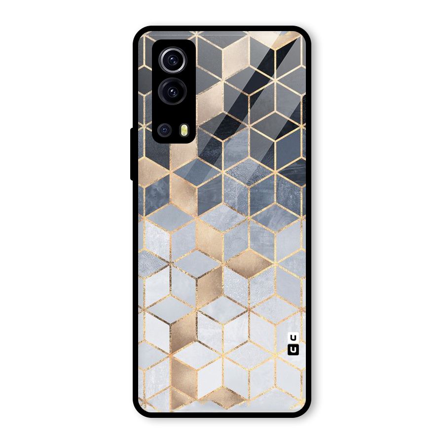 Blues And Golds Glass Back Case for Vivo iQOO Z3