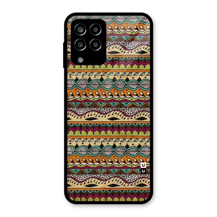 Bohemian Style Aztec Art Glass Back Case for Galaxy M33