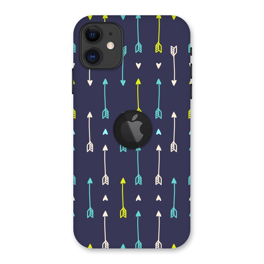 Boho Arrow Pattern Back Case for iPhone 11 Logo Cut